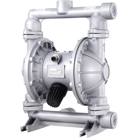 Air Operated Double Diaphragm Pump, 44GPM, Max 115PSI Air Waste Oil Pneumatic Transfer Pump with 2 Extra Diaphragms, 1-1/2 inch Inlet & Outlet Aluminum Alloy Diaphragm Pump for Diesel Grease Oil