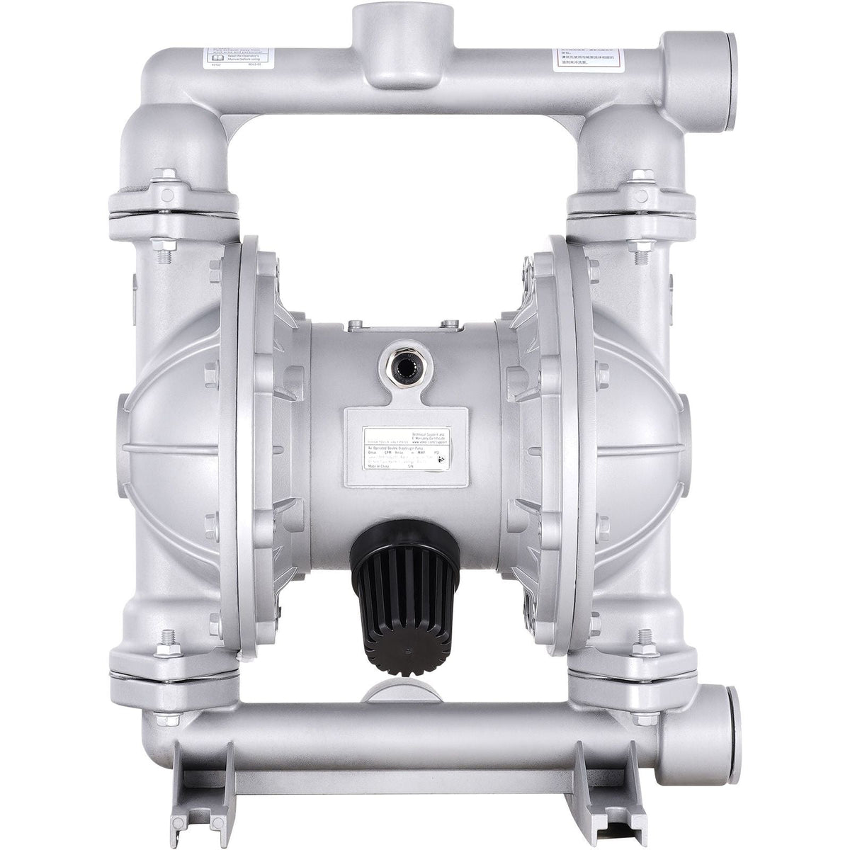 Air Operated Double Diaphragm Pump, 44GPM, Max 115PSI Air Waste Oil Pneumatic Transfer Pump with 2 Extra Diaphragms, 1-1/2 inch Inlet & Outlet Aluminum Alloy Diaphragm Pump for Diesel Grease Oil