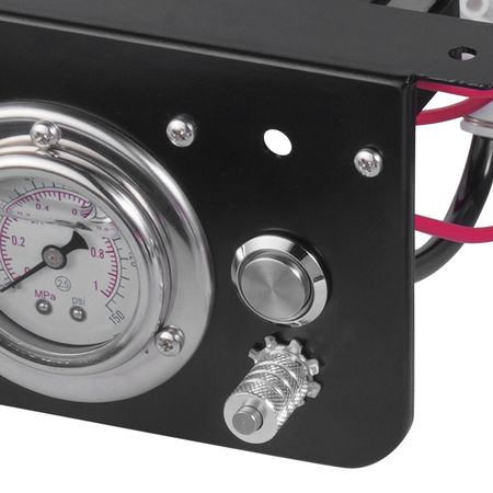 Air Shock Controller Kit, 12V 100PSI On Board Air Compressor System, Air Ride Suspension Compressor Kit with Single Path System, Pressure Gauge & Air Line for Trucks Vans
