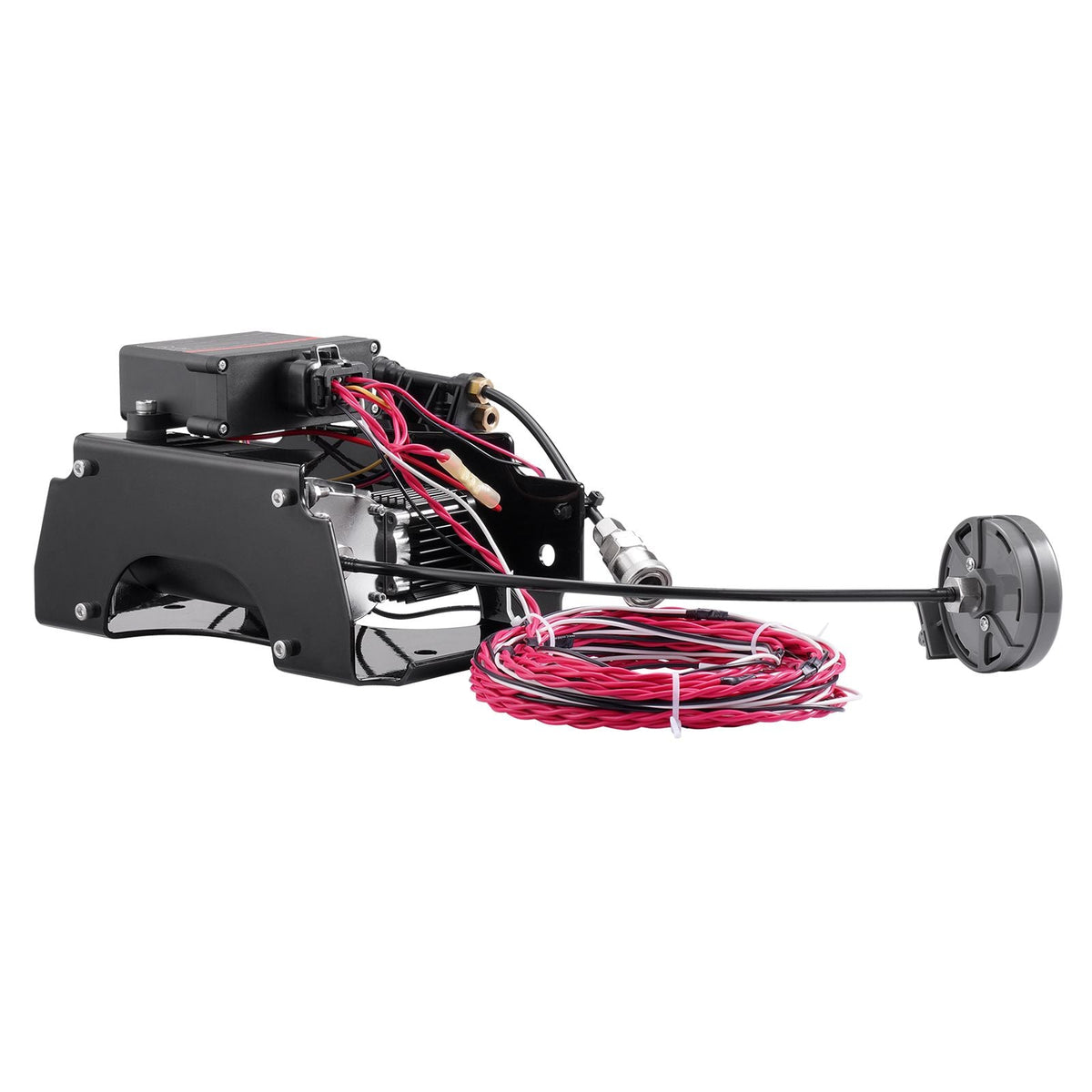 Air Shock Controller Kit, 12V 100PSI Wireless On Board Air Compressor System, App or Remote Control Air Ride Suspension Compressor Kit with Single Path System, Inflator & Air Line for Truck Van
