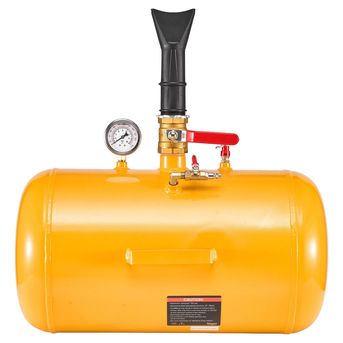 Air Tire Bead Seater, 10 Gal / 37.9 L, Heavy Duty Tire Bead Blaster Tool, 87-116 PSI Operating Pressure, Air Trigger Seating Inflator for ATV, Tractor, Pickup, Truck, Jeep, RV, UTV, Yellow