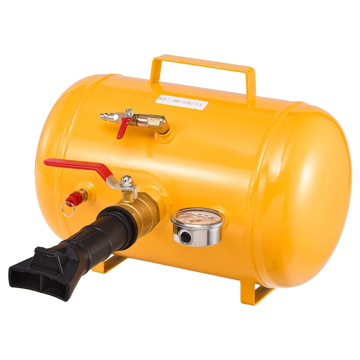Air Tire Bead Seater, 5 Gal / 18.9 L, Heavy Duty Tire Bead Blaster Tool, 87-116 PSI Operating Pressure, Air Trigger Seating Inflator for Pickup, Truck, ATV, Jeep, Van, Lawn Tractor, RV, Yellow