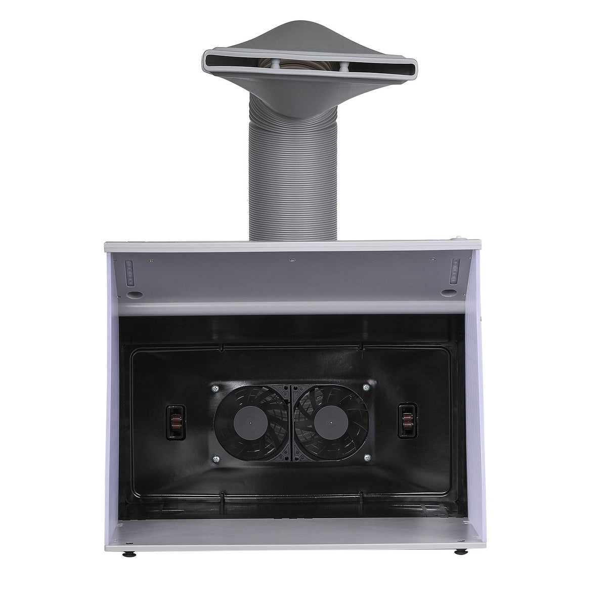 Airbrush Spray Booth, Portable Hobby Airbrush Paint Spray Booth Kit with 4 LED Light, Powerful Dual Exhaust Fans, Turntable and 6 ft Extension Hose, for Painting Models, Arts, Crafts, Cakes