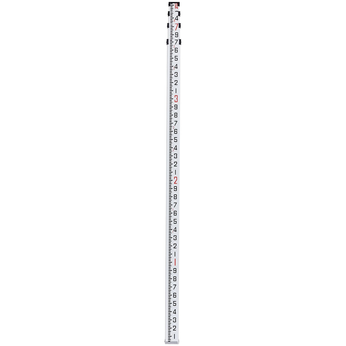 Aluminum Grade Rod, 14-Feet/10ths 6 Sections Telescopic Measuring Rod,Double-Sided Scale 1/10 ft Leveling Rod Stick,Aluminum Alloy Survey Rod w/ Bubble Level&Carrying Bag for Houses,Walls,Floors