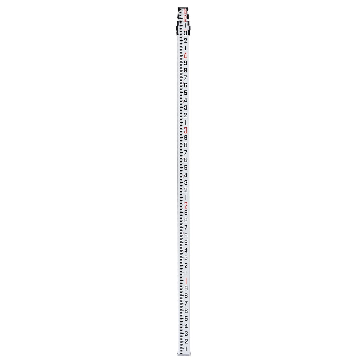 Aluminum Grade Rod, 16-Feet/10ths 4 Sections Telescopic Measuring Rod,Double-Sided Scale 1/10ft Leveling Rod Stick,Aluminum Alloy Survey Rod w/ Bubble Level &Carrying Bag for Houses,Walls,Floors