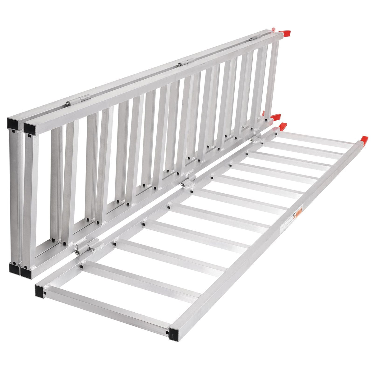 Aluminum Ramps, 1500 lbs, Tri-Fold Ramp with Load Straps, Folding Loading Ramp for Motorcycle, Tractor, ATV/UTV, Trucks, Lawn Mower, Snow Blower, 77"L x 54"W, 1 Pc