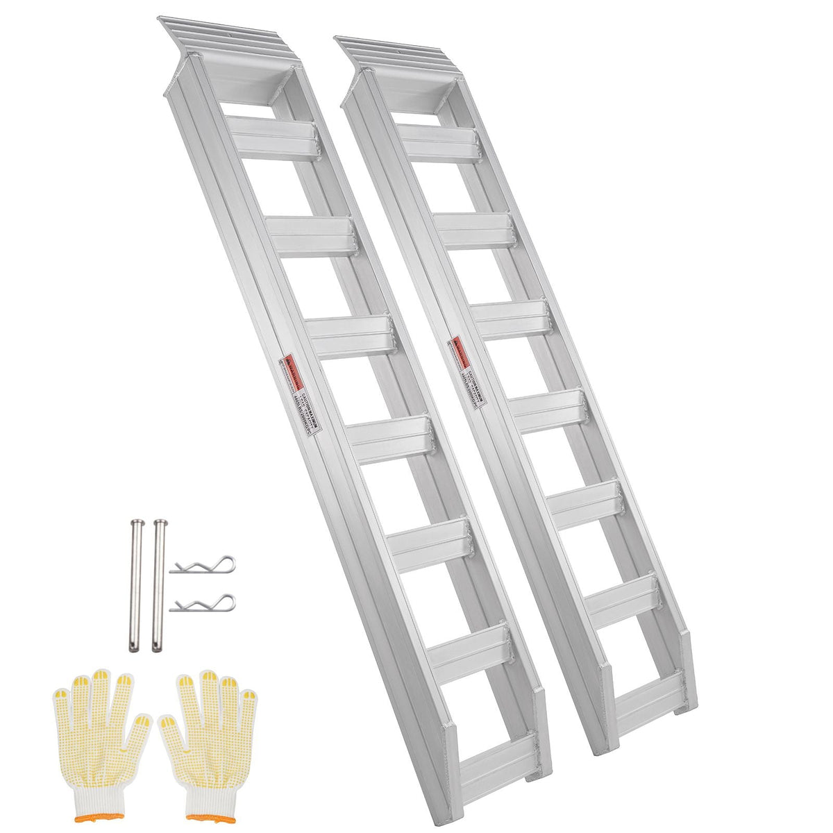 Aluminum Ramps, 8810 lbs, Heavy-duty Ramps with Top Hook Attaching End, Universal Loading Ramp for Motorcycle, Tractor, ATV/UTV, Trucks, Lawn Mower, 72"L x 15"W, 2Pcs