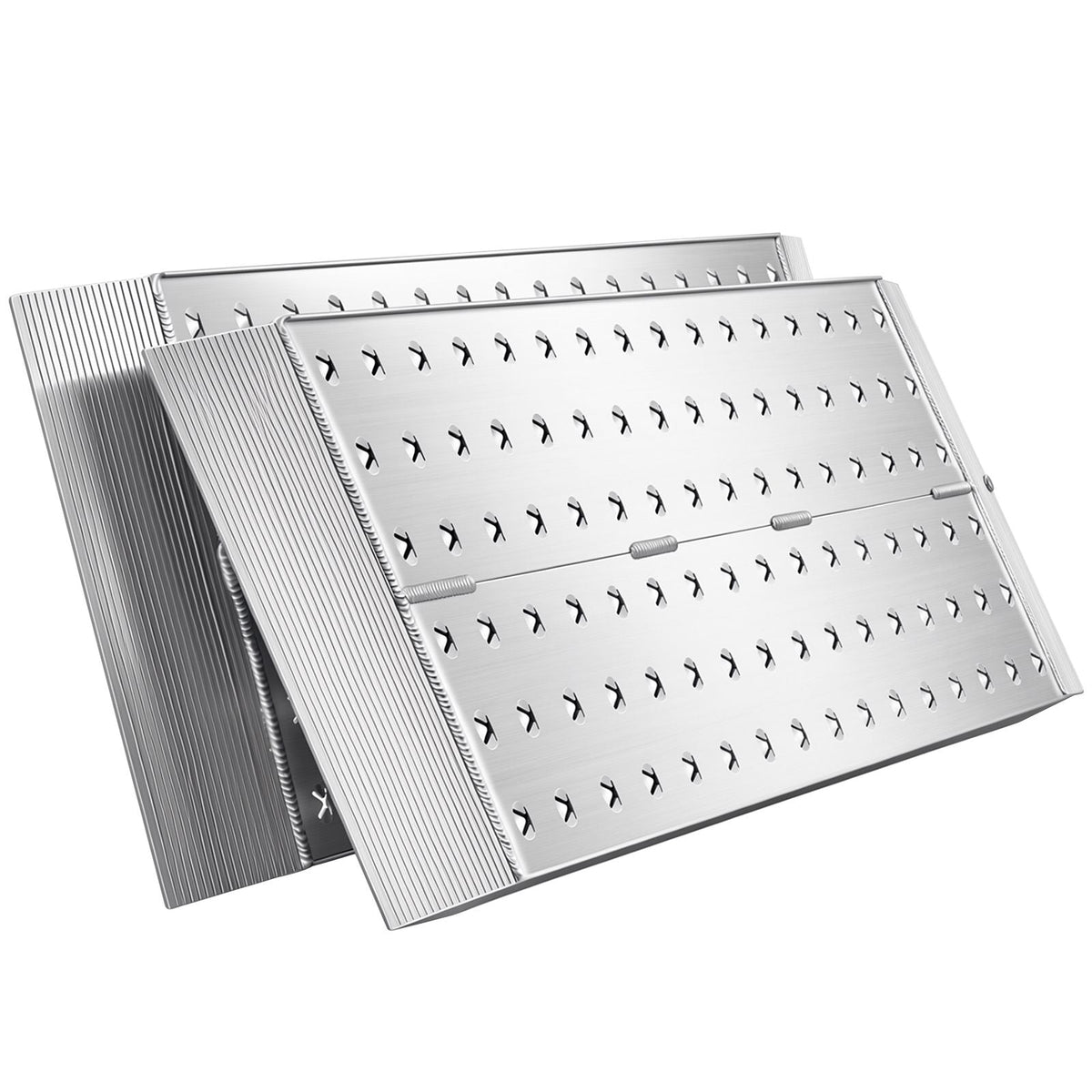 Aluminum Trailer Ramps, 2PCS 39 x 12 in, Heavy-Duty ATV Ramp Set with Anti-Slip Plates, 3000LBS Combined Capacity Loading Ramps for Motorcycles, Lawn Mowers, Farm Tractors, Carts