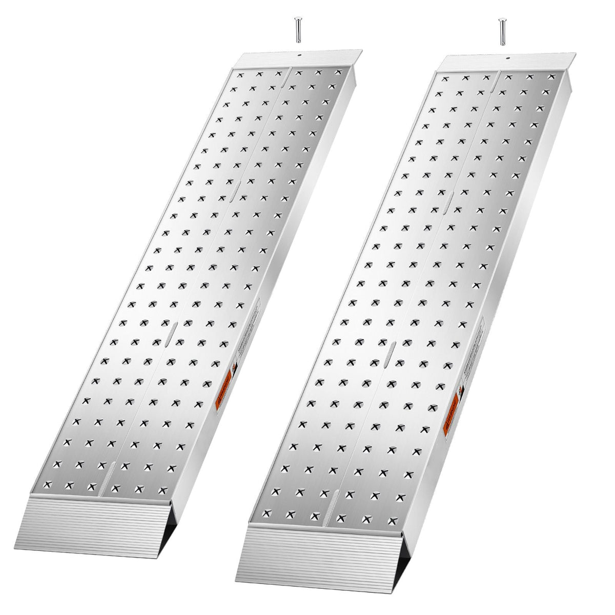 Aluminum Trailer Ramps, 2PCS 55 x 12 in, Heavy-Duty ATV Ramp Set with Anti-Slip Plates, 3000LBS Combined Capacity Loading Ramps for Motorcycles, Lawn Mowers, Farm Tractors, Carts