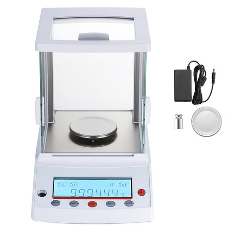 Analytical Balance, 120 g x 0.1 mg, 0.0001 g High Precision Accuracy Lab Scale, g/oz/ct/mg 4 Units Electronic Digital Analytical Balance with Glass Draft Shield, for Laboratory Jewelry Pharmacy