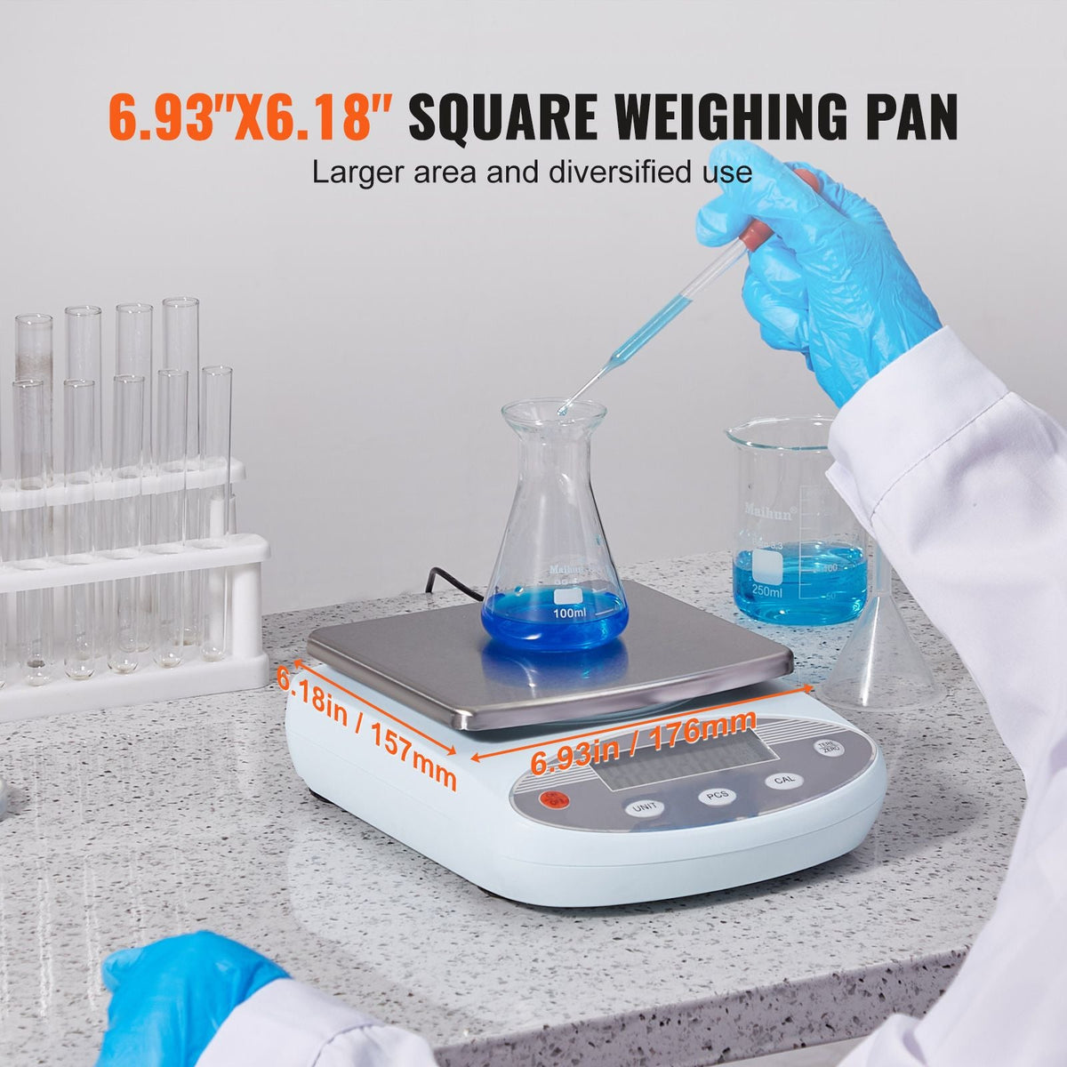 Analytical Balance, 2000g x 0.01g Accuracy High Precision Lab Scale, 13 Units Conversion Electronic Scientific Laboratory Scale, LCD Display Digital Jewelry Weighing Scale for Lab, Jewelry