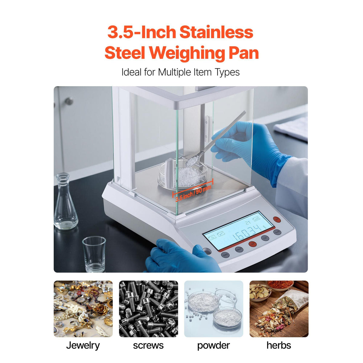 Analytical Balance, 220 g x 0.1 mg, 0.0001 g High Precision Accuracy Lab Scale, g/oz/ct/mg 4 Units Electronic Digital Analytical Balance with Glass Draft Shield, for Laboratory Jewelry Pharmacy