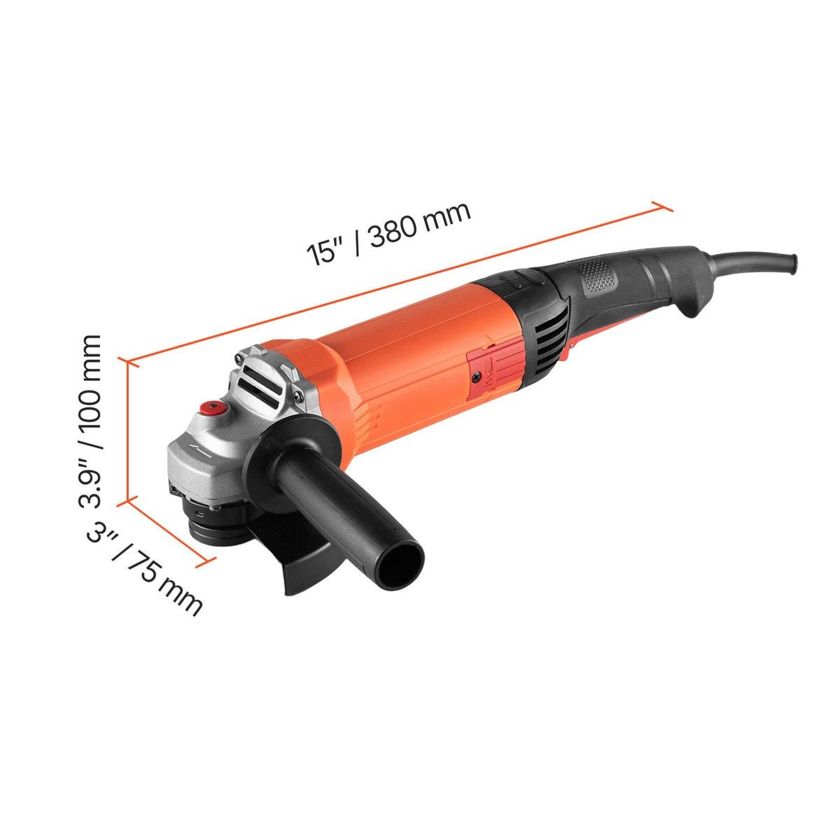 Angle Grinder, 5" Electric Grinder Power Tool, 10Amps 10000RPM High-Speed Corded Angle Grinders with 230° Adjustable Dust Guard for Metal Grinding, Cutting, Rust Removal (Disc Not Included)