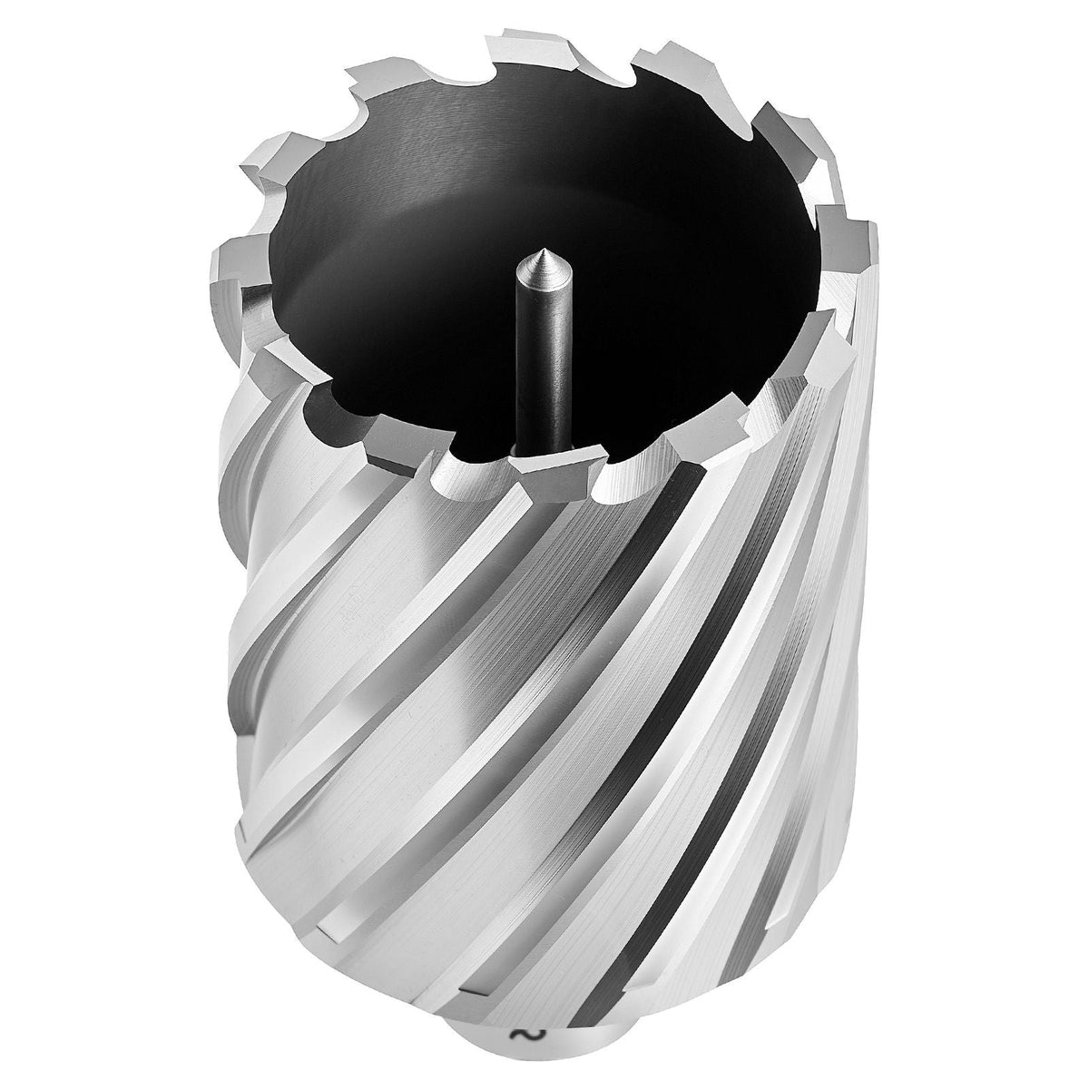 Annular Cutter Set, 8 pcs Weldon Shank Mag Drill Bits Kit, 2" Cutting Depth, 7/8" to 2" Cutting Diameter, HSS, 6 Drill Bits with 2 Pilot Pins, Plastic Case, for Magnetic Drills, Steel, Aluminum