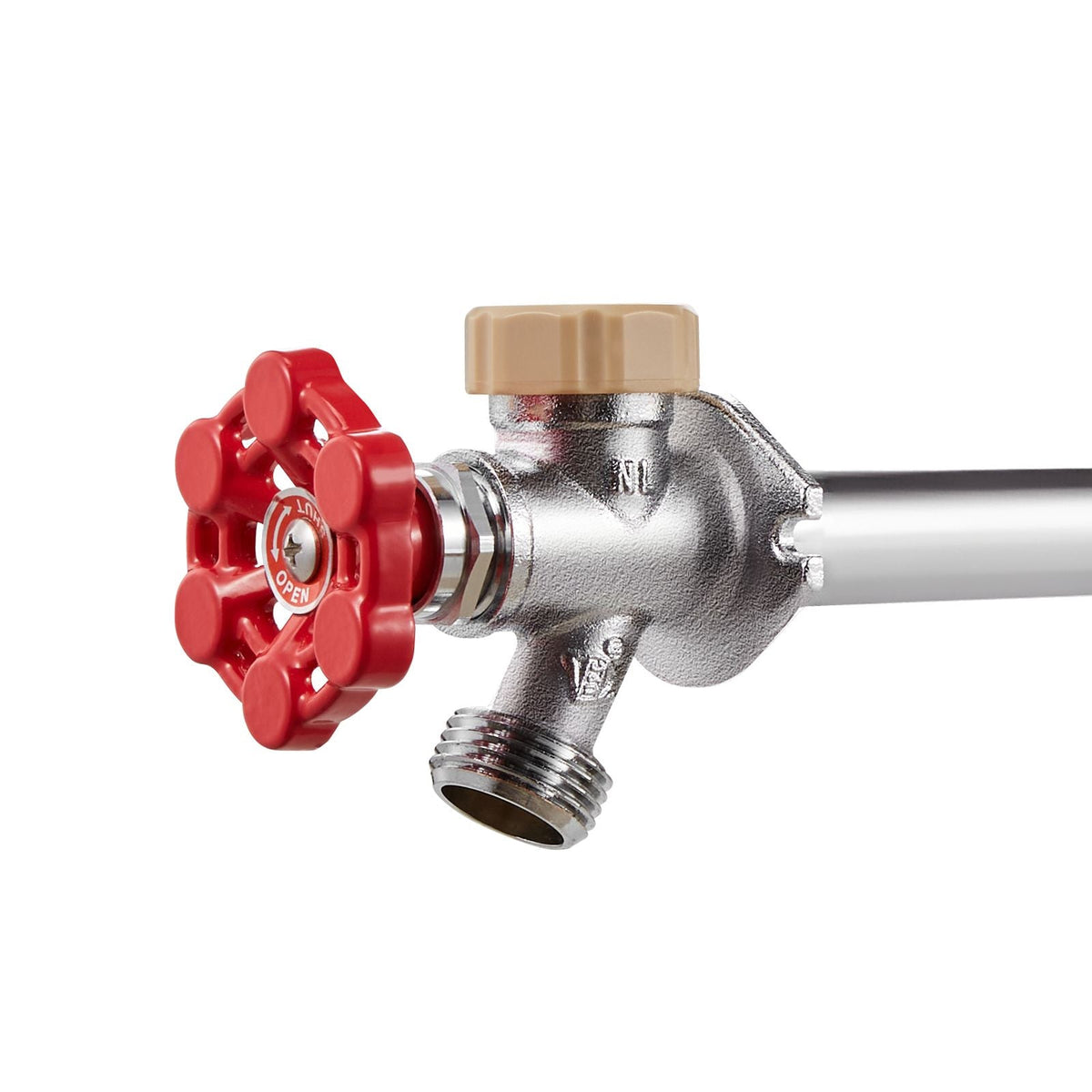 Anti-Siphon Frost-Proof Sillcock, 12" Freeze Proof Outdoor Faucet Bib with Backflow Preventer, 1/2" Push-to-Fit Connector X 3/4" Hose Bibb, No Lead Frost-free Spigot for PEX Copper CPVC Pipes