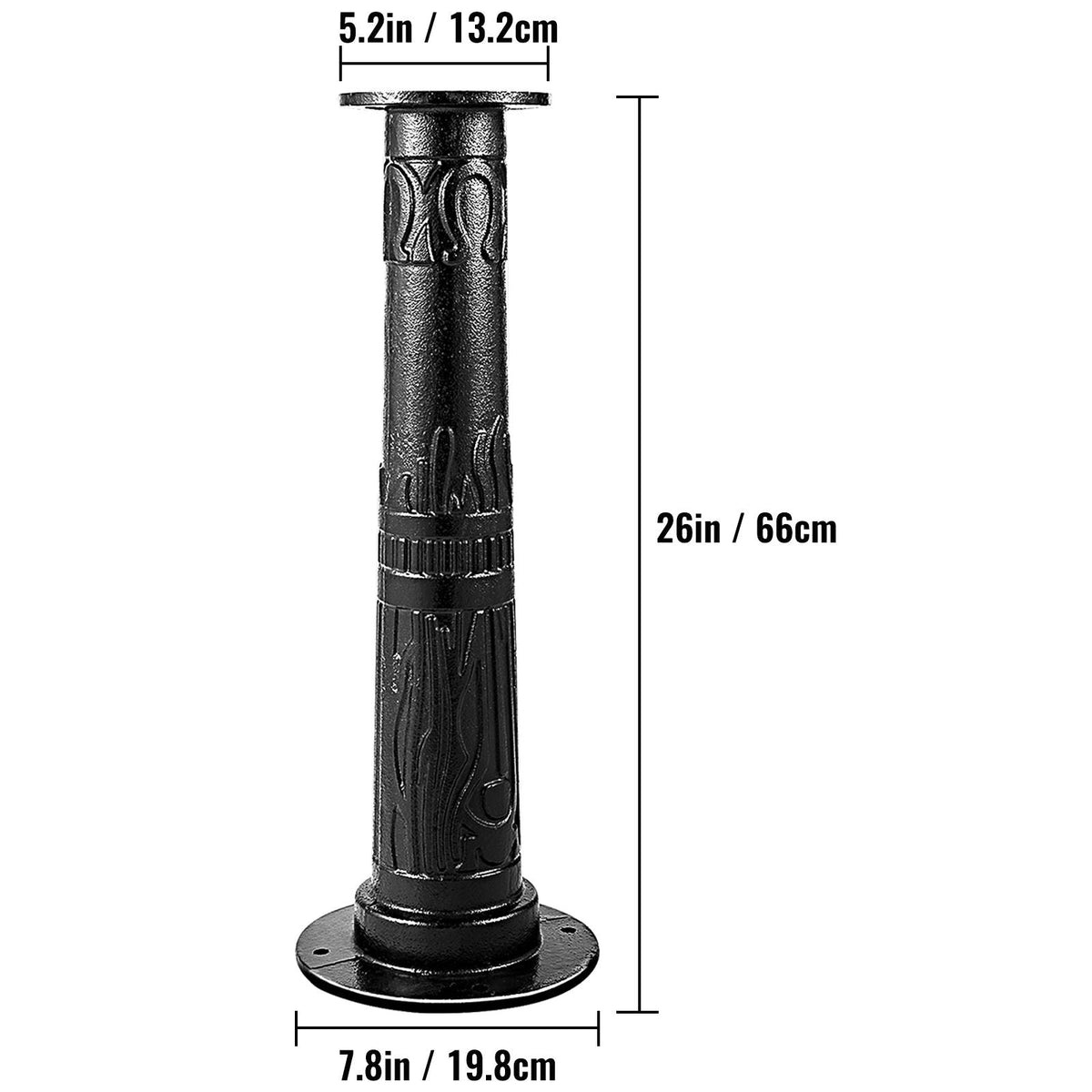 Antique Hand Water Pump Stand Pitcher Pump Stand Cast Iron Well Pump Stand with Pre-set 0.5\" Holes for Easy Installation Old Fashion Pitcher Hand Pump Stand for Home Yard Pond Garden Outdoors B