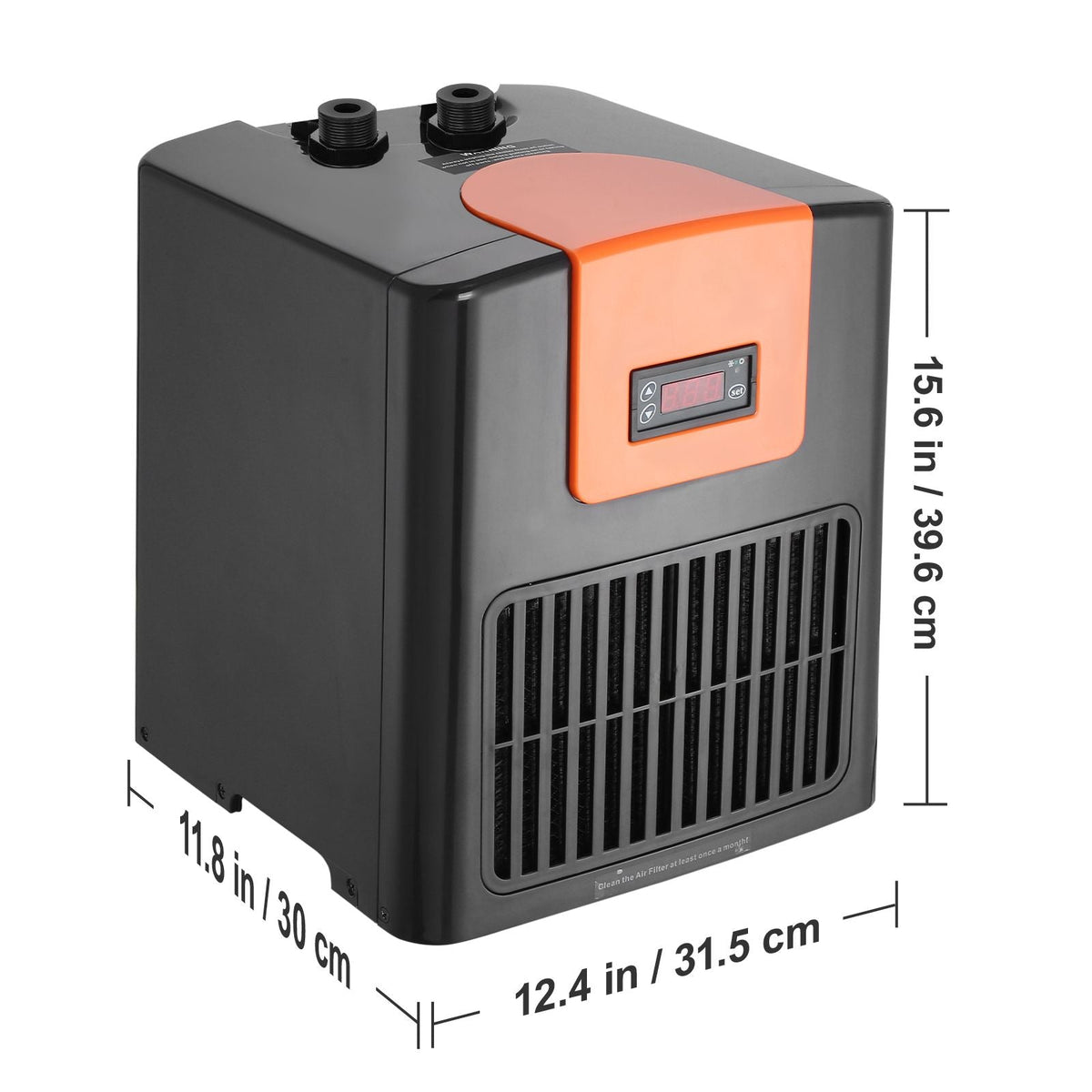 Aquarium Chiller, 52 Gal 196 L, 1/10 HP Hydroponic Water Chiller, Quiet Refrigeration Compressor for Seawater and Fresh Water, Fish Tank Cooling System with Pump/Hose, for Jellyfish, Coral Reef