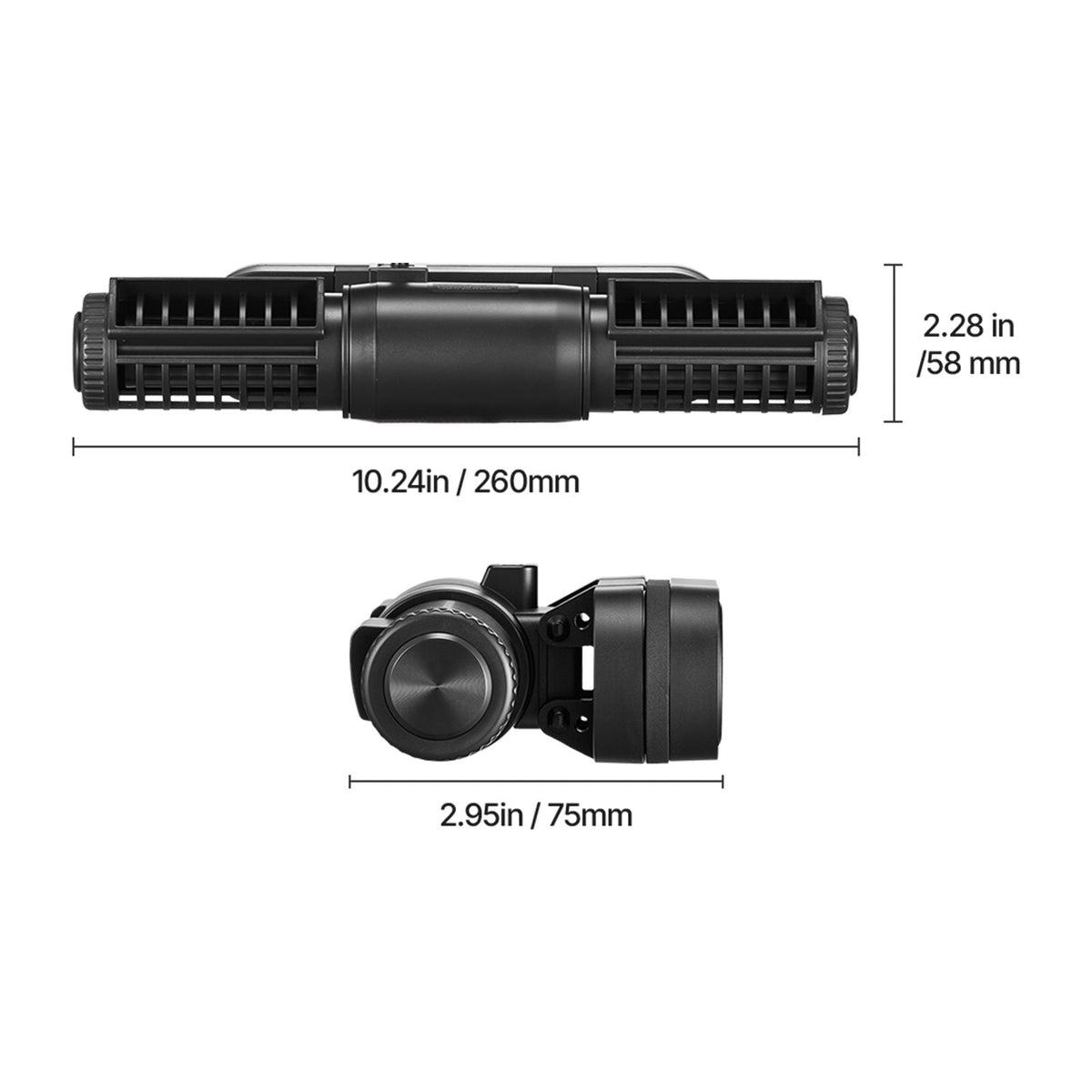 Aquarium Wave Maker, 15W, 1428 GPH Adjustable Cross Flow Pump with Controller, Magnetic DC 24V Aquarium Powerhead, Strong Magnetic Base, 360° Rotating Wavemaker, for Saltwater Marine Freshwater