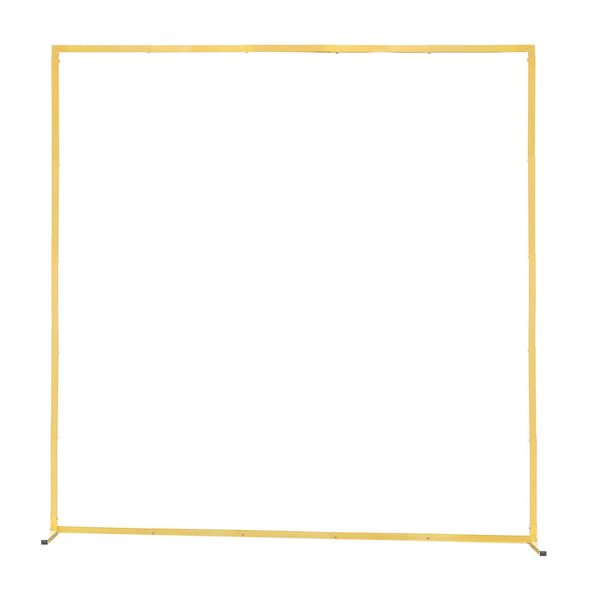Arch Backdrop Stand, 6.6 x 6.6 ft, Stable Structure, Easy Assembly, Square Gold Metal Arch Backdrop Stand for Wedding, Birthday Party, Graduation, Holiday Celebration, and Ceremony Decoration