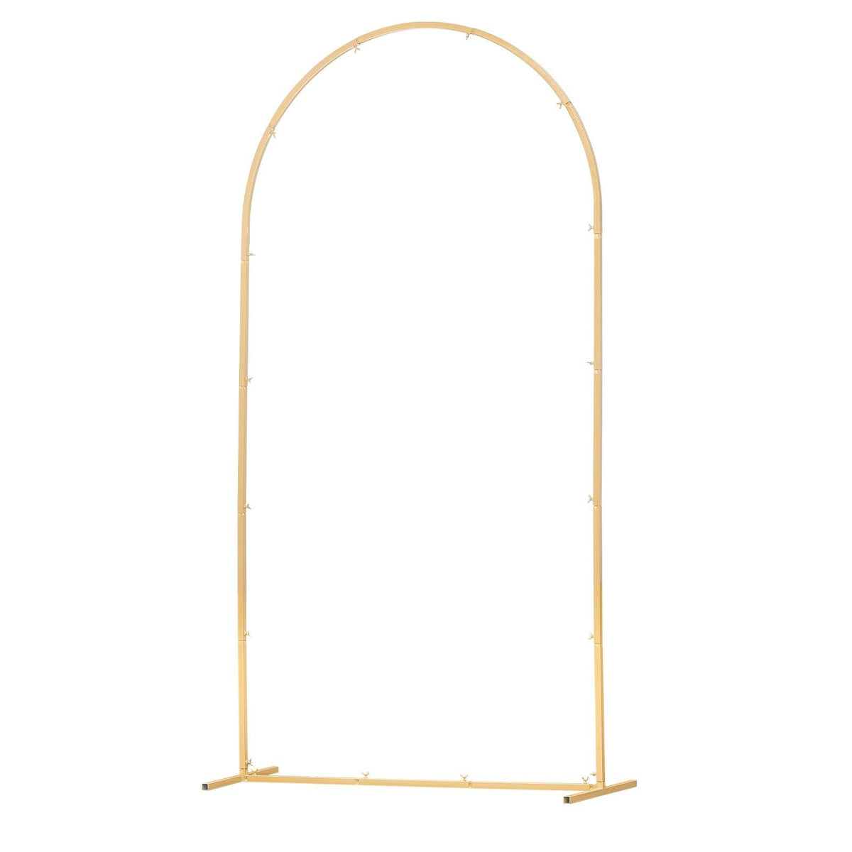 Arch Backdrop Stand, 7.2 x 4 ft, Stable Structure, Easy Assembly, 1 Piece Gold Metal Arch Backdrop Stand for Wedding, Birthday Party, Graduation, Holiday Celebration, and Ceremony Decoration