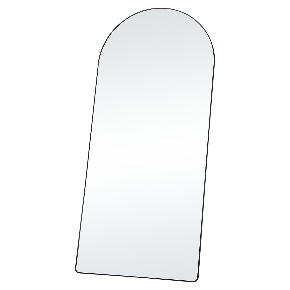 Arched Full Length Mirror, 71'' x 32'', Large Free Standing Leaning Hanging Wall Mounted Floor Mirror with Stand Aluminum Alloy Frame, Full Body Dressing Mirror for Living Room Bedroom, Black
