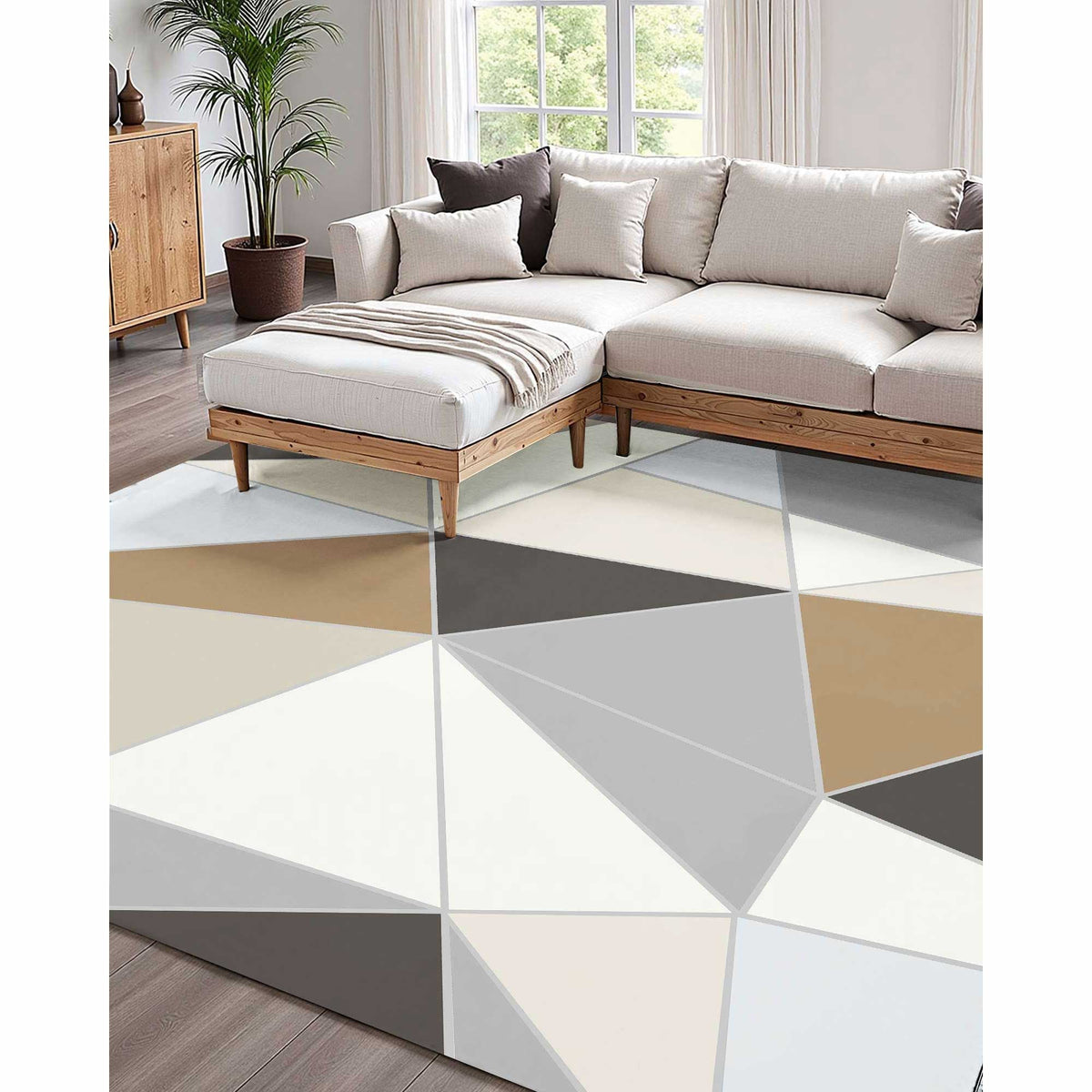 Area Rug, 5 x 7 ft Large Washable Rug, Non-Slip and Tear-Resistant Soft Carpet, Pet & Child Friendly Modern Area Rugs, Indoor Mat for Bedroom, Living Room, Kids Room, Entryway, Charcoal Gray