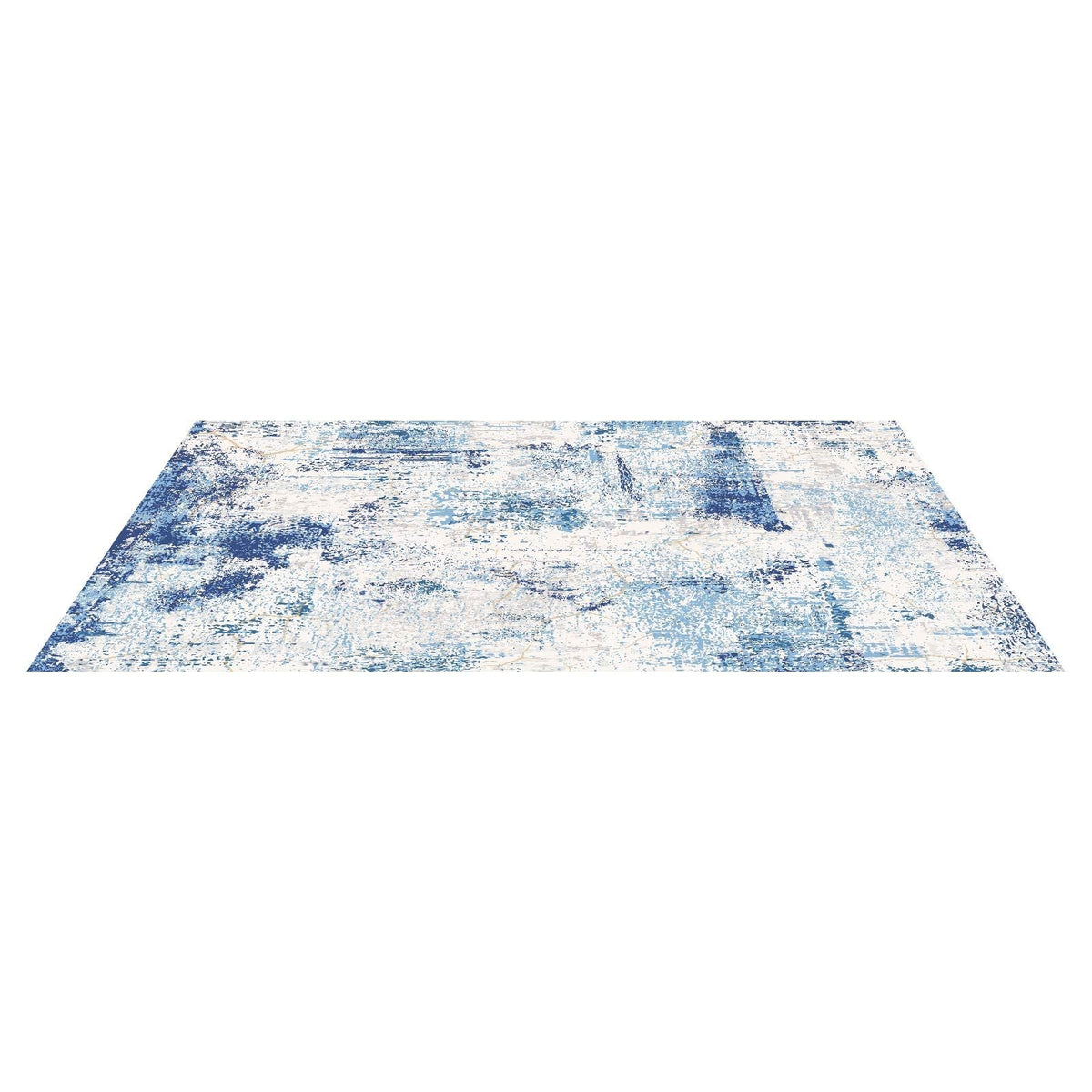Area Rug, 5 x 7 ft Large Washable Rug, Non-Slip and Tear-Resistant Soft Carpet, Pet & Child Friendly Modern Area Rugs, Indoor Mat for Bedroom, Office, Living Room, Kids Room, Entryway, Blue