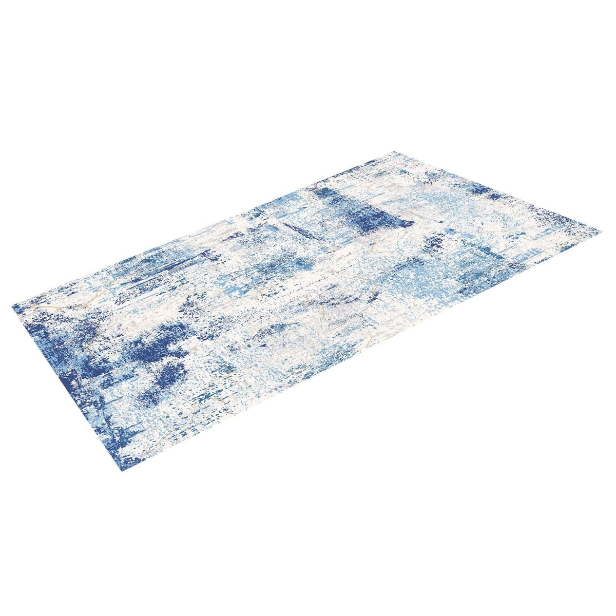 Area Rug, 5 x 7 ft Large Washable Rug, Non-Slip and Tear-Resistant Soft Carpet, Pet & Child Friendly Modern Area Rugs, Indoor Mat for Bedroom, Office, Living Room, Kids Room, Entryway, Blue