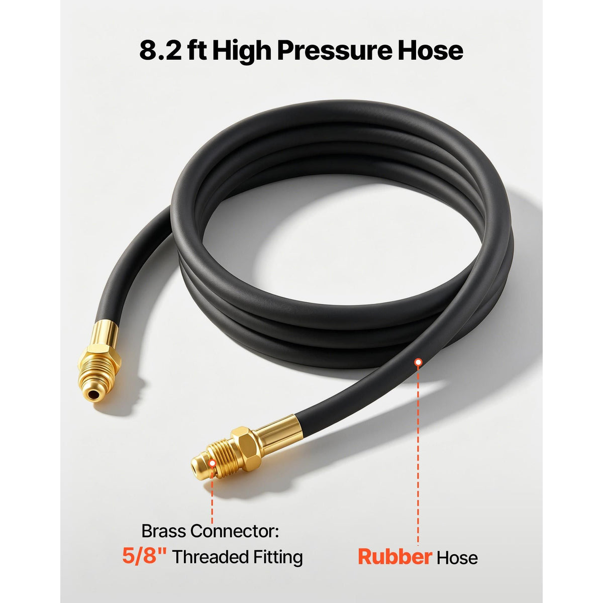 Argon Regulator Gauge, Argon CO2 Regulator Welding Gas Gauges for TIG/MIG Welding - with 8.2FT Rubber Hoses, 0-60 SCFH, 0-4000 PSI Inlet Pressure, CGA580 Inlet Connection