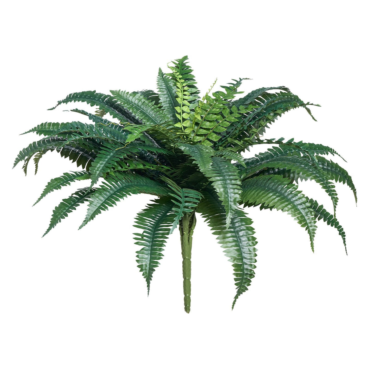 Artificial Ferns 2 Pcs, Natural Spread Diameter 43-47 Inch, Large Hanging Artificial Boston Ferns, Fake Plant Wall Decor with 50 Branches, Faux Fern for Home and Office (Flowerpot Unincluded)
