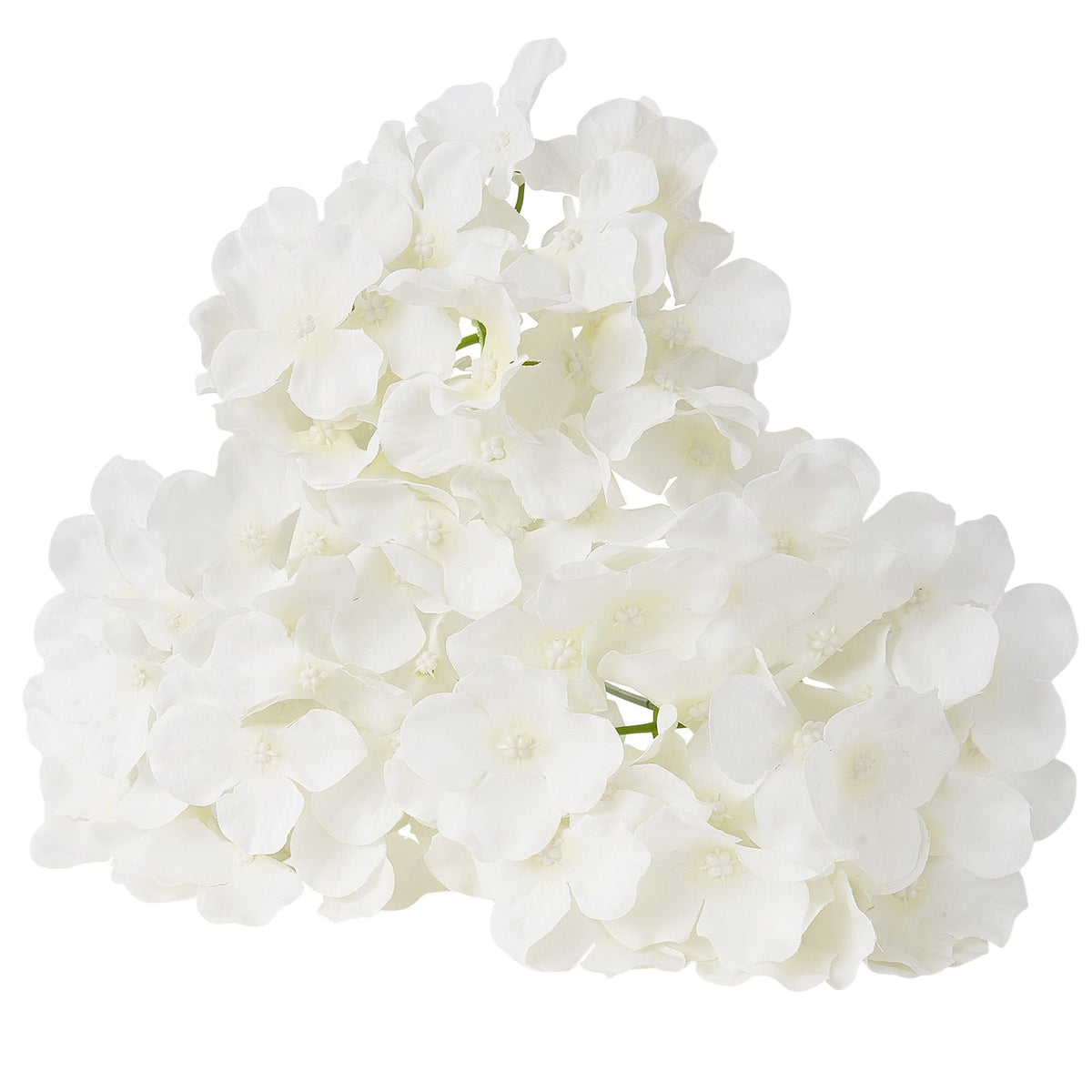 Artificial Flowers, 205 pcs Real Looking White Silk Fake Hydrangea Bulk, White Faux Bridal Shower with Stems for DIY Wedding Bouquets, Home Centerpieces Arrangements, Party Tables Decorations