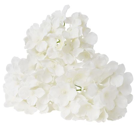 Artificial Flowers, 305 pcs Real Looking White Silk Fake Hydrangea Bulk, White Faux Bridal Shower with Stems for DIY Wedding Bouquets, Home Centerpieces Arrangements, Party Tables Decorations