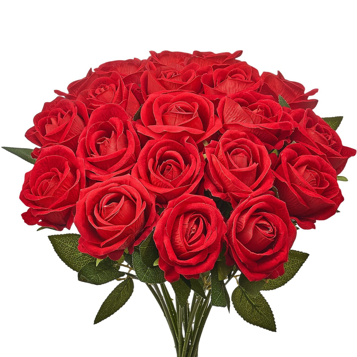 Artificial Flowers, 60 pcs Real Looking Red Foam Fake Roses Bulk, Faux Red Bridal Shower with Stems for DIY Wedding Bouquets, Home Centerpieces Arrangements, Party Tables Decorations