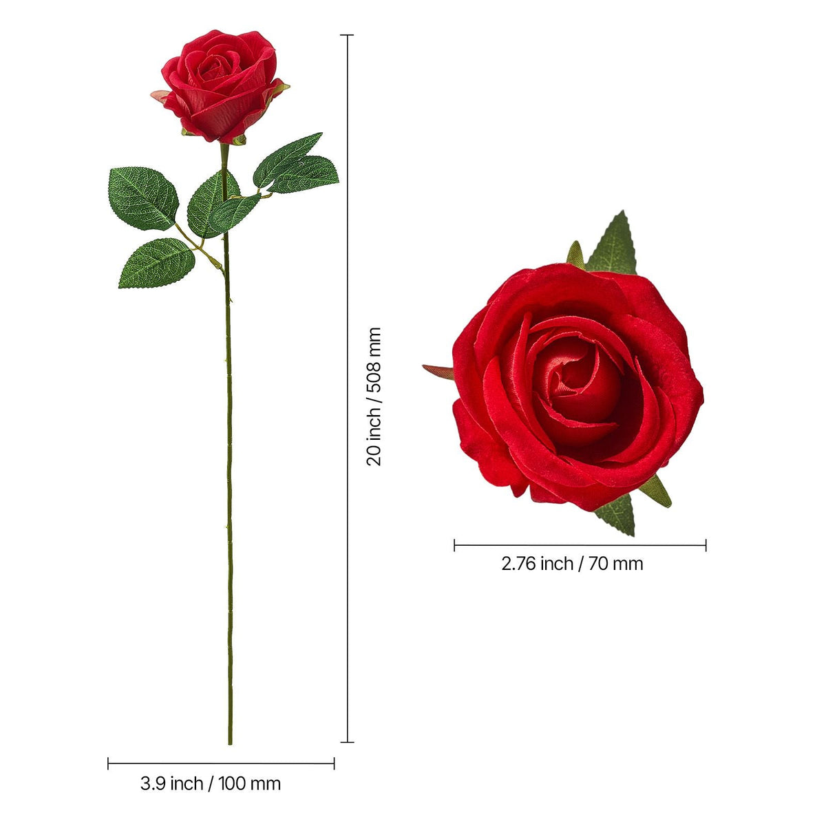 Artificial Flowers, 60 pcs Real Looking Red Foam Fake Roses Bulk, Faux Red Bridal Shower with Stems for DIY Wedding Bouquets, Home Centerpieces Arrangements, Party Tables Decorations