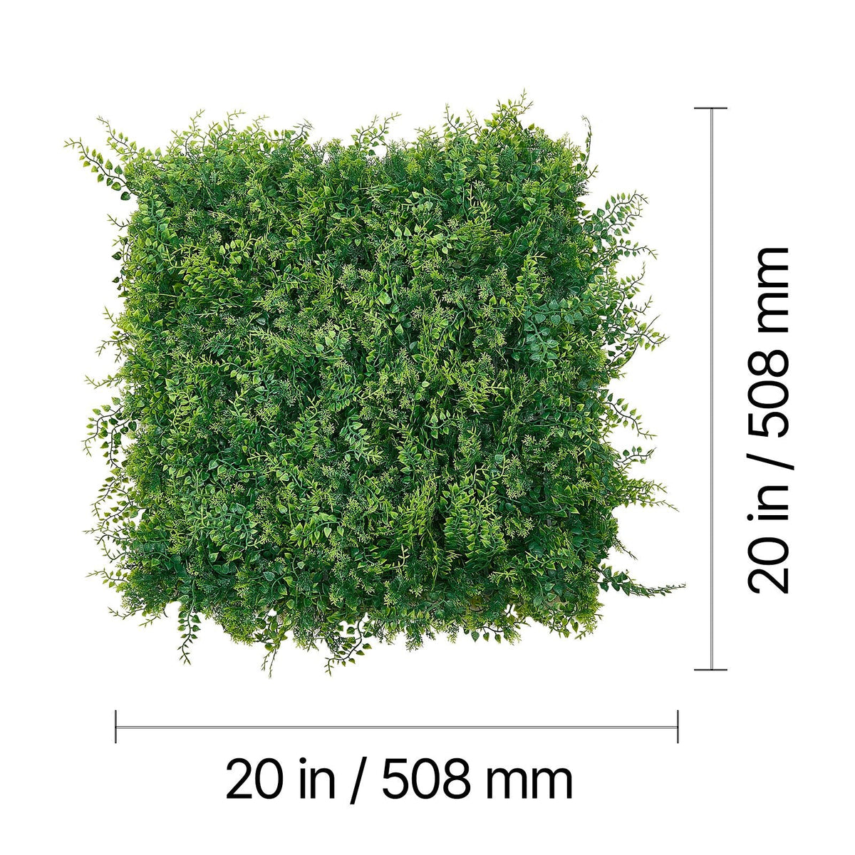 Artificial Plant Wall, 12PCS 20 x 20 in Artificial Boxwood Panels, Sun Protection Greenery Backdrop Privacy Hedge Fence, Fake Grass Screen for Wedding, Indoor, Outdoor Garden, Backyard