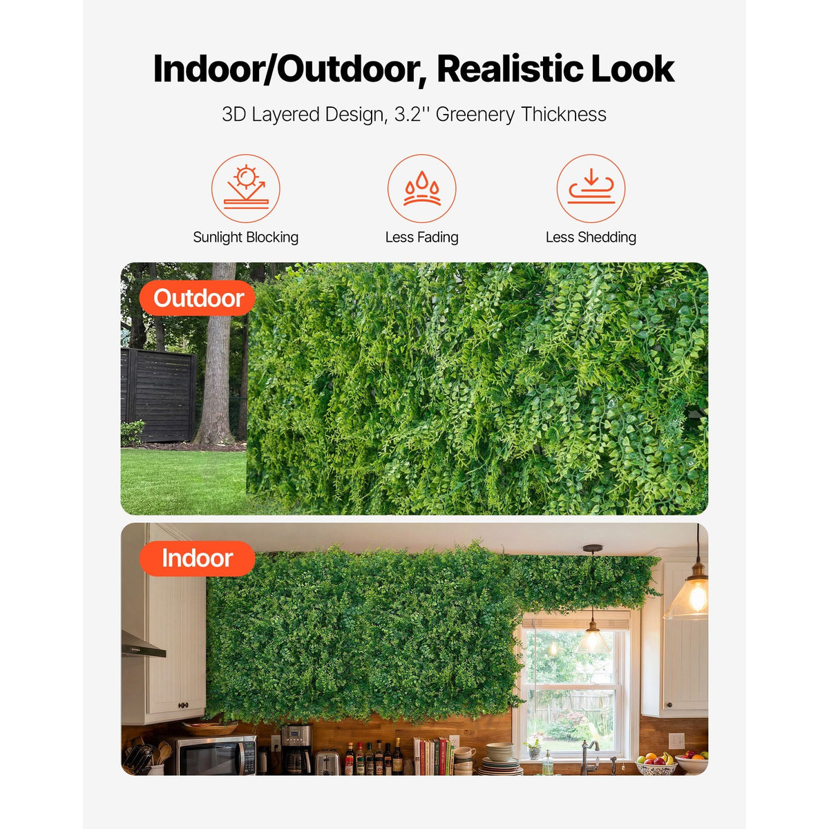 Artificial Plant Wall, 12PCS 20 x 20 in Artificial Boxwood Panels, Sun Protection Greenery Backdrop Privacy Hedge Fence, Fake Grass Screen for Wedding, Indoor, Outdoor Garden, Backyard