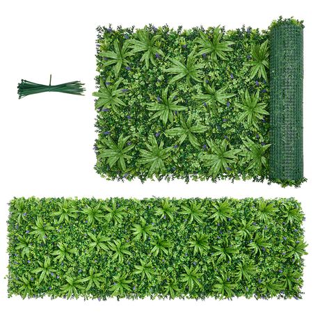 Artificial Plant Wall, 40 x 120 in Artificial Boxwood Panels, Sun Protection Greenery Backdrop Privacy Hedge Fence, Fake Grass Screen for Wedding, Indoor, Outdoor Garden, Backyard (1 PC)