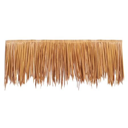 Artificial Thatch Grass Roof, 1.3 x 32.8 ft Mexican Style Tiki Bar Hut Skirt Thatch Roofing Roll, Waterproof & Fire-Resistant, Palapa Duck Blind Grass for Patio Pool Beach Hawaiian Party Décor