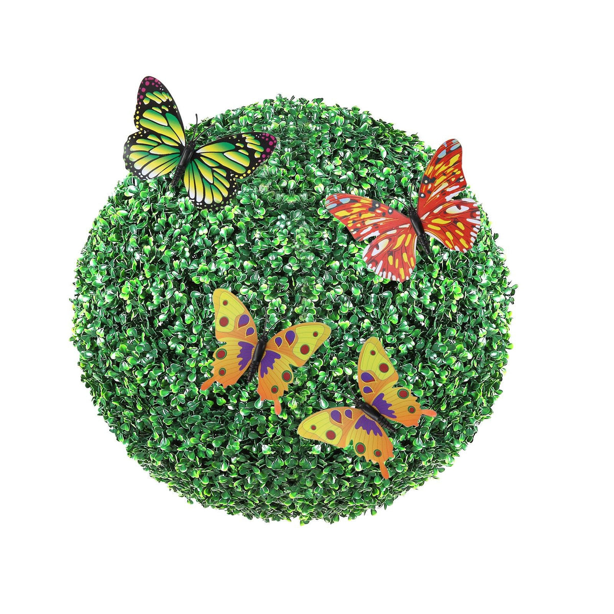 Artificial Topiaries Boxwood Trees, 16' Tall (2 Pieces), Ball-Shape Faux Topiaries Plant, All-year Green Feaux Plant Decorative Balls for Backyard, Balcony,Garden, Wedding and Home Décor