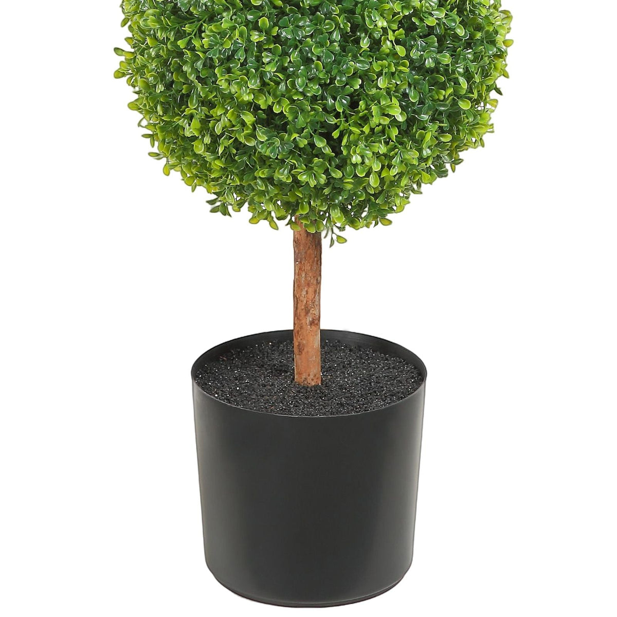 Artificial Topiaries Boxwood Trees, 48 inch Tall (2 Pieces), 3 Ball-Shape Faux Topiaries Plant with Planters, Green Feaux Plant w/ Replaceable Leaves & Port for Decorative Indoor/Outdoor/Garden