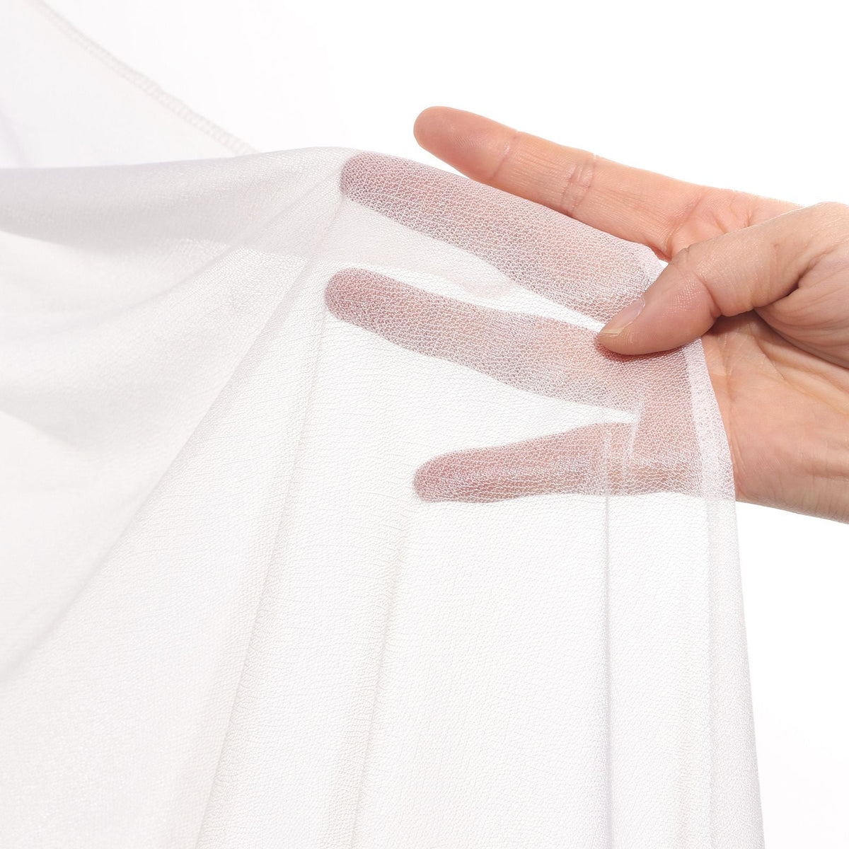 Artificial Wedding Arch Flowers Kit, White Wedding Arch Flowers with Drapes Kit (Pack of 3) - 2 Pcs Floral Arrangement, 1 Pcs Sheer Drapes, for Ceremony Bouquets Reception Backdrop Decoration