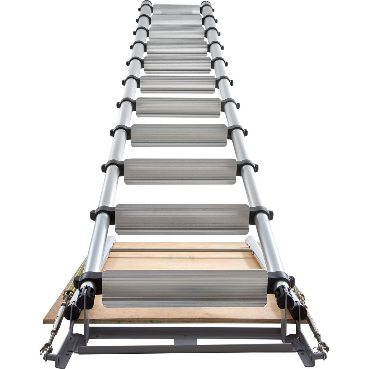 Attic Ladder Telescoping, 350-pound Capacity, 39.37" x 23.6", Multi-Purpose Aluminium Extension, Lightweight and Portable, Fits 9.8'-10.5' Ceiling Heights, Convenient Access to Your Attic Standa