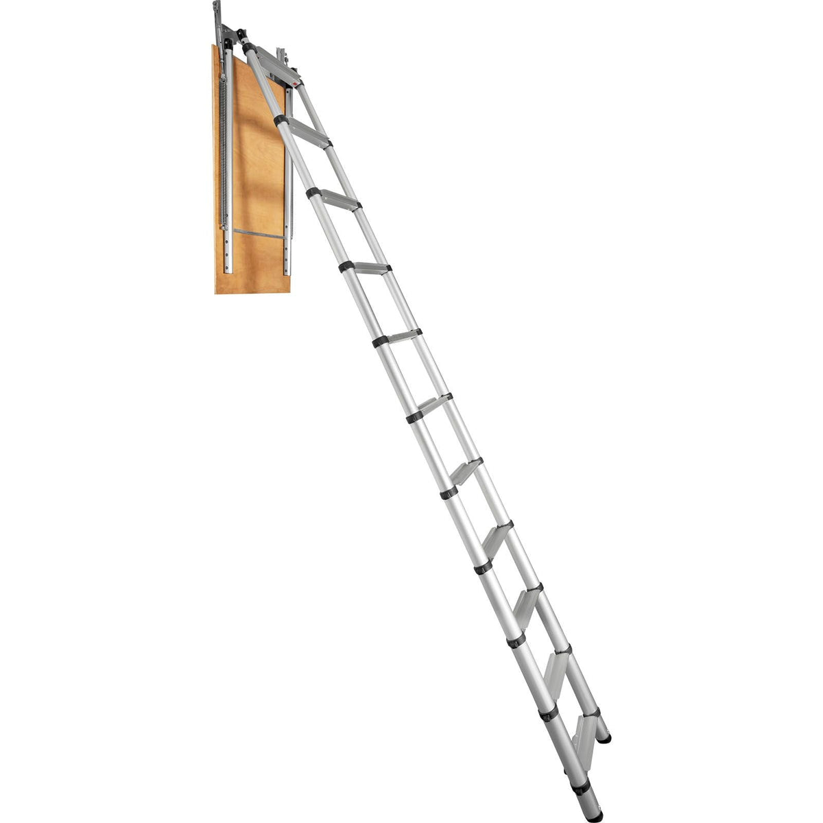 Attic Ladder Telescoping, 350-pound Capacity, 39.37" x 23.6", Multi-Purpose Aluminium Extension, Lightweight and Portable, Fits 9.8'-10.5' Ceiling Heights, Convenient Access to Your Attic Standa