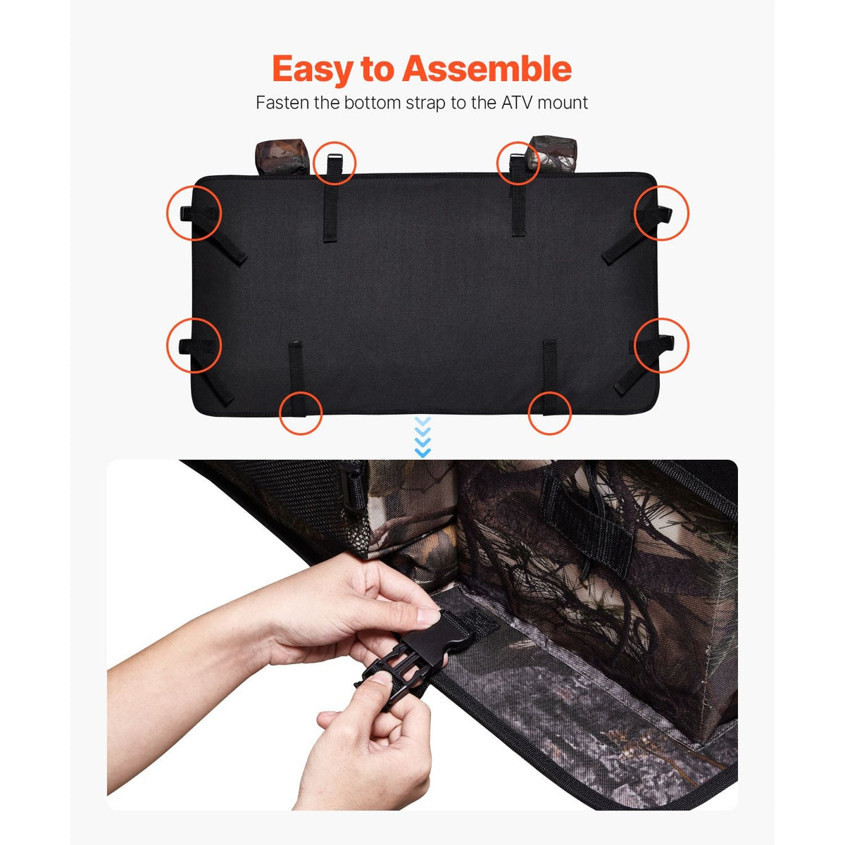 ATV Rear Storage Bag, 68L ATV Rear Cargo Bag with Sponge Seat Cushion & Bottle Holder, 600D Oxford Cloth Storage Rear Rack Seat Bag Fit Most ATVs with Rear Rack, Compatible with ATV, UTV, Can-Am