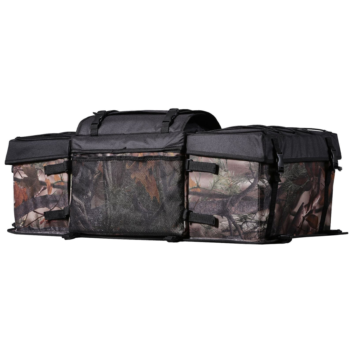 ATV Rear Storage Bag, 68L ATV Rear Cargo Bag with Sponge Seat Cushion & Bottle Holder, 600D Oxford Cloth Storage Rear Rack Seat Bag Fit Most ATVs with Rear Rack, Compatible with ATV, UTV, Can-Am