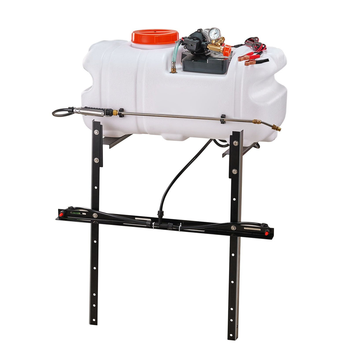 ATV Spot Sprayer, 15.9 Gal/60 L ATV/UTV Broadcast Sprayer with A Nozzle Boom, 12 V Pump Weed Sprayer with Water Tank, 1.9 GPM Flow Rate, Adjustable 0-72 PSI, 20FT Hose, White