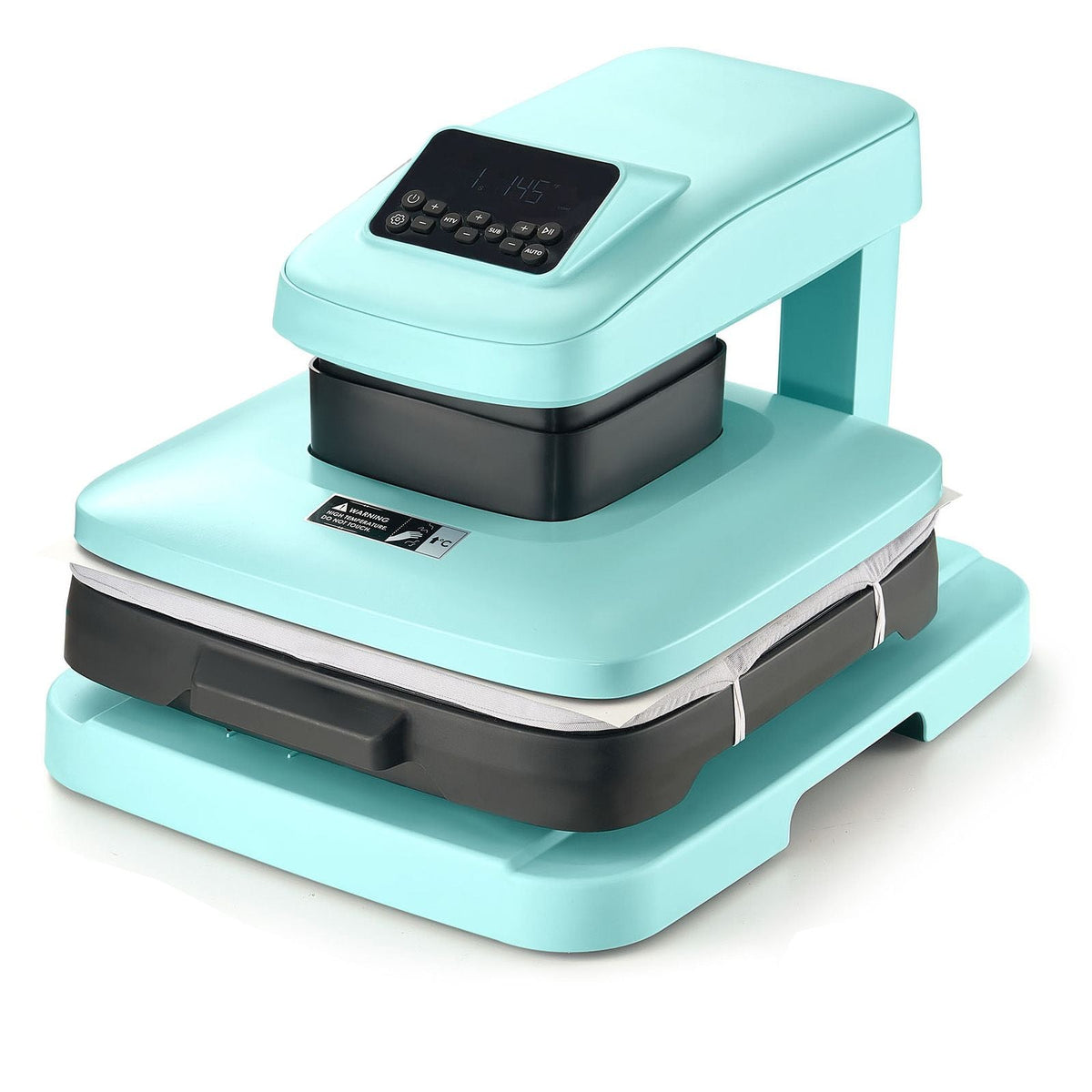 Auto Heat Press Machine, 15 x 15 inch, T-Shirt Press Machine with Auto Release and Adjustable Pressure, Digital Display, Rapid Heating, for Sublimation, Vinyl, Heat Transfer Projects, Green