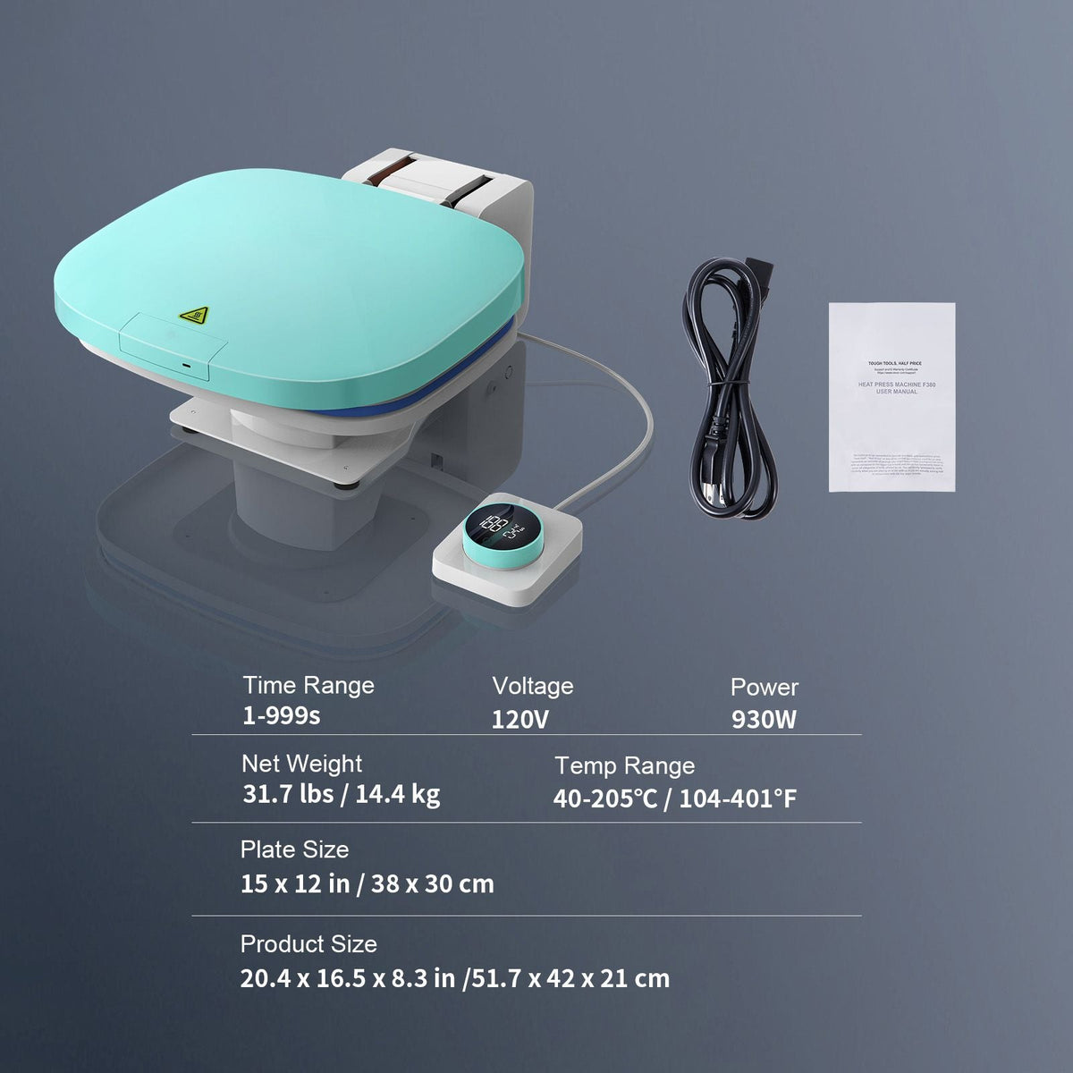 Auto Heat Press, Smart Heat Press Machine for T-Shirts, Knob Design Easy Press, Large Mica Heat Plate, Heat Up Fast, Professional Heat Press for Sublimation, Viny Tested to UL Standards