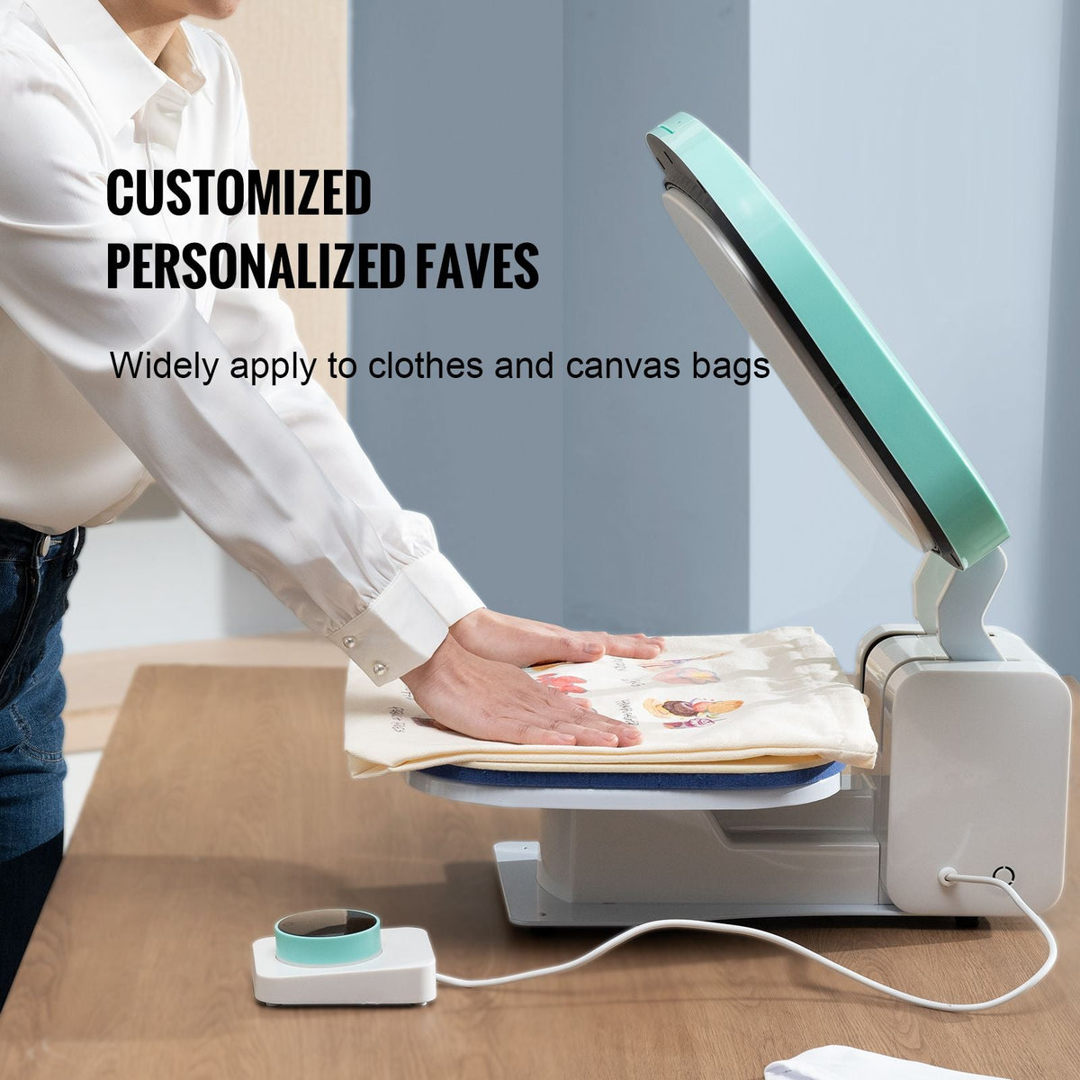 Auto Heat Press, Smart Heat Press Machine for T-Shirts, Knob Design Easy Press, Large Mica Heat Plate, Heat Up Fast, Professional Heat Press for Sublimation, Viny Tested to UL Standards