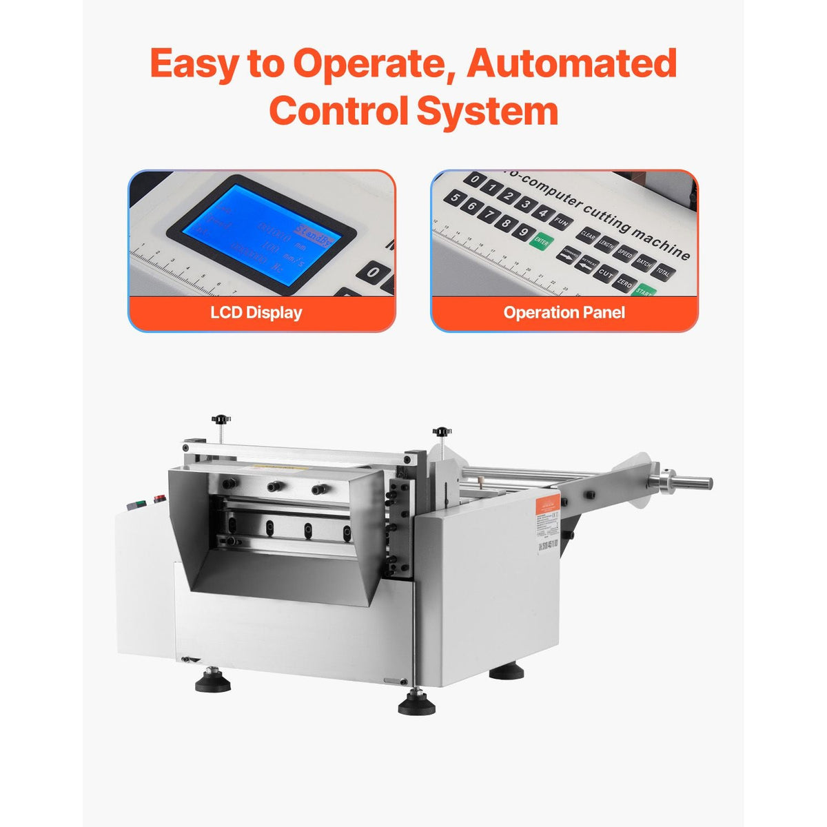 Auto Heat-Shrink Tube Cutter, Automatic Pipe Cutting Machine with 1mm to 280mm Cutting Width, 0.1-0.6mm Cutting Thickness, Ideal for Non-Woven Fabric, PVC Film, Insulating Paper, Aluminum Foil